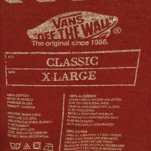 Vans Shirt size XL